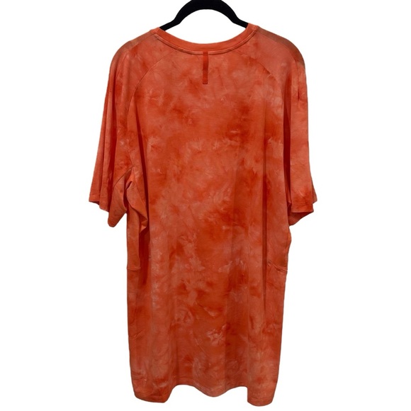 LuLuLemon DDWZ Orange Tie Dye Always Agile Short Sleeve Athletic Top Men's XL - Picture 5 of 9